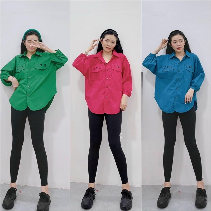[ N.T BIGSIZE ] set sơ mi + quần legging