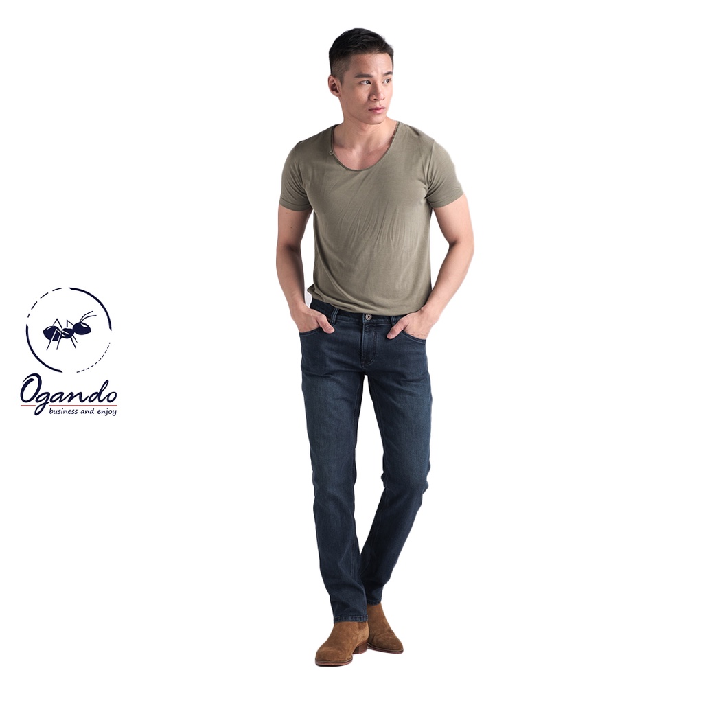 Quần Jean nam basic cao cấp màu xanh đen Ogando - Denim Lycra