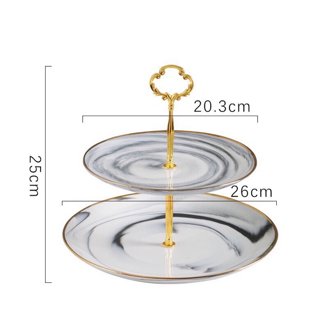 Kệ sứ vân đá 2 tầng, 3 tầng - Gốm sứ cao cấp