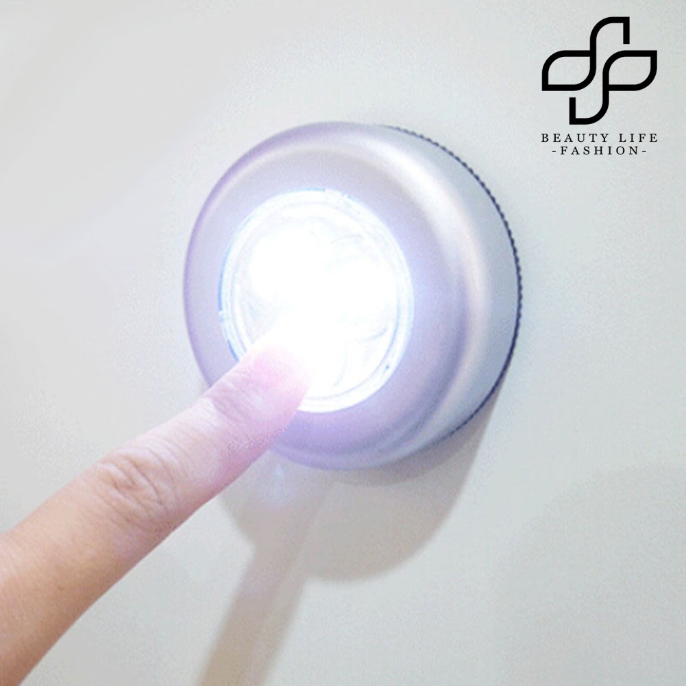 Đèn Led 3 Bóng Mini Cảm Ứng Chạm Không Dây Gắn Tường