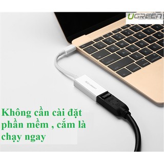 Cáp chuyển đổi USB Type C sang Displayport (âm) Ugreen 40372