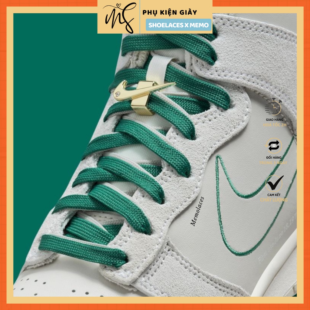 Phụ kiện giày lacetags logo swoosh Nike Dunk High First Use