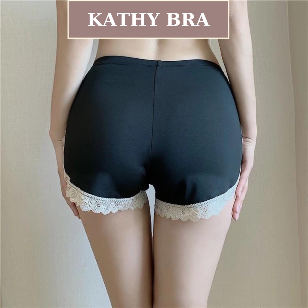 A13 Quần Mặc Váy KATHY BRA Nữ Chất Su Viền Ren Mùa Hè Thoáng Mát