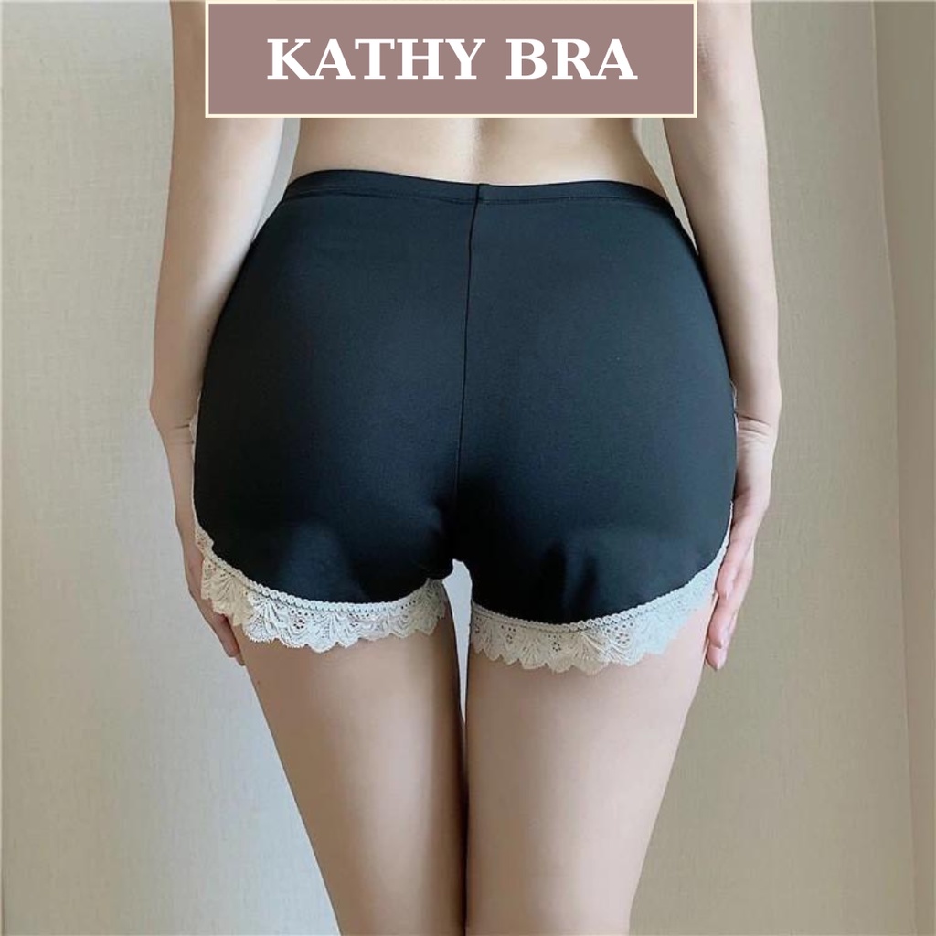 A13 Quần Mặc Váy KATHY BRA Nữ Chất Thun Lụa Viền Ren Mùa Hè Thoáng Mát