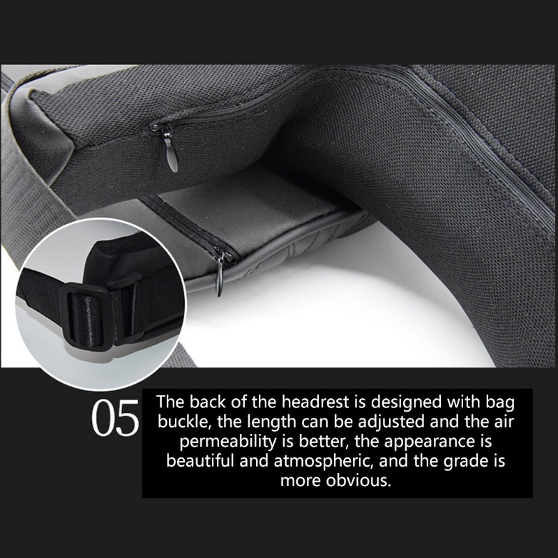 Gối Kê Cổ Bằng Da Xốp Hoạt Tính Thoải Mái Khi Ngủ Trưa Trên Xe Hơi SUV