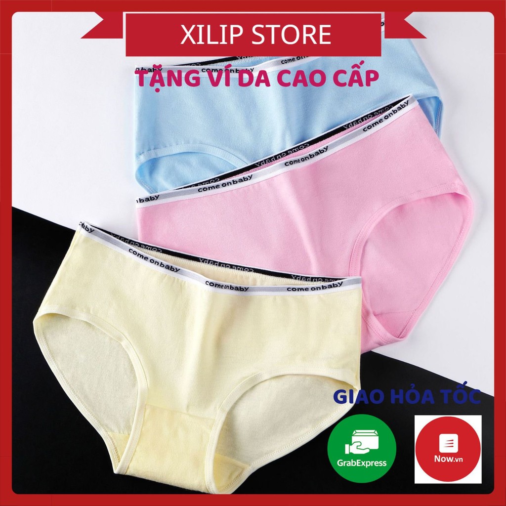 Quần Lót Nữ Cotton - Quần Lót Nữ kháng khuẩn thoáng mát màu sắc nhẹ nhàng viền in chữ DAN STORE MẪU 8186