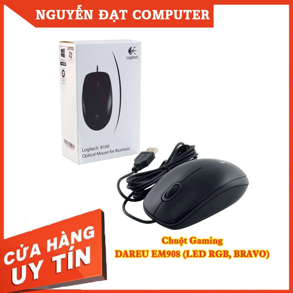 Chuột Có Dây Logitech B100 Hàng Chính Hãng Giá Rẻ - Chuột Máy Tính Giá Rẻ Bảo Hành 36 Tháng