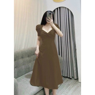(SHOP TÁO ĐỎ BIGSIZE 50kg đến 90kg ) đầm midi hở ngực đi tiệc