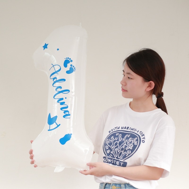Bong bóng lá nhôm hình số từ 0-9 32inch trang trí tiệc sinh nhật tùy chọn