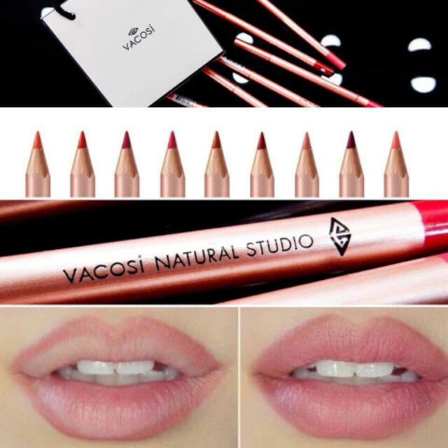 Chì Kẻ Viền Môi Vacosi Lipliner Pencil 3g kẻ viền môi đủ màu