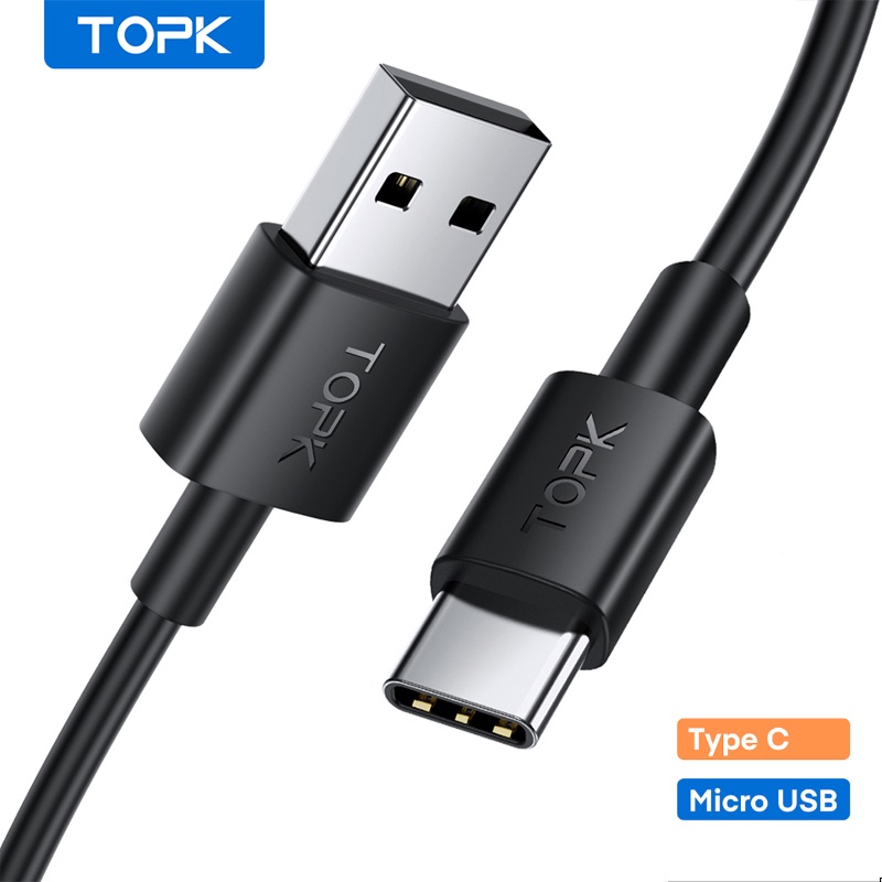 Dây Cáp Sạc Chất Lượng Cao Topk AN02 Micro USB Type C