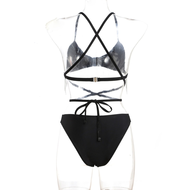 Bộ Đồ Bơi Bikini Lưng Cao Màu Sắc Tươi Tắn