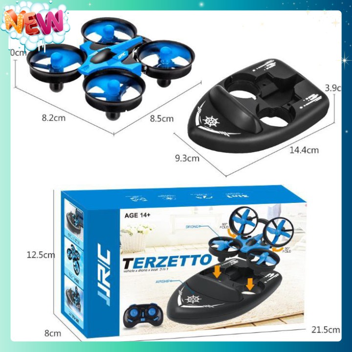 🇳 🇪 🇼 Tàu bay trên không hết hợp cano điều khiển JJRC H36F 3in1 Đa địa hình ®️