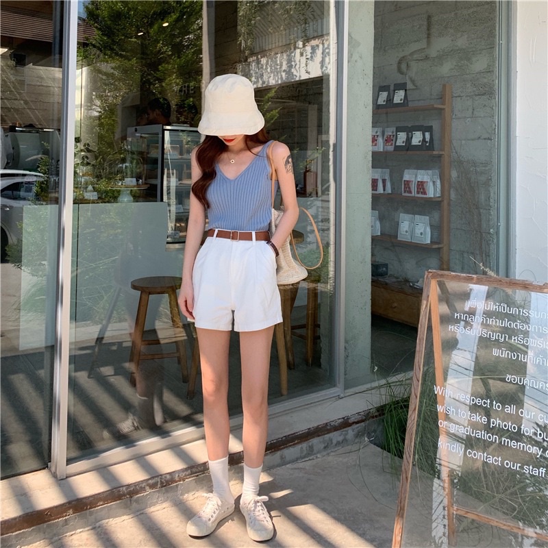 Áo 2 dây nữ, áo yếm dệt kim nữ mùa hè hot hít