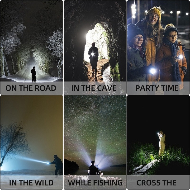 Đèn Pin Led COB 2 Trong 1 Chống Thấm Nước Siêu Sáng Có Thể Cầm Tay Sử Dụng Khi Đi Cắm Trại