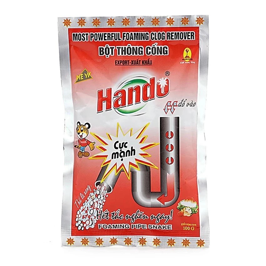 Combo 10 gói bột thông cống xuất khẩu hando cao cấp