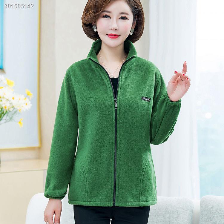 Áo Khoác Sweater Lông Cừu Cỡ Lớn Thời Trang Thu Đông Cho Nữ Trung Niên