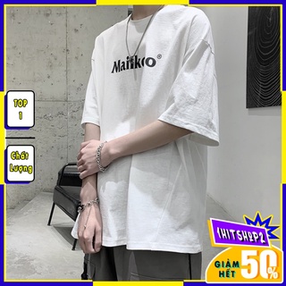 Áo thun tay lỡ nam nữ unisex  MAILKOO basic tee phông form rộng oversize 2 màu trắng và đen cotton dáng xuông A101