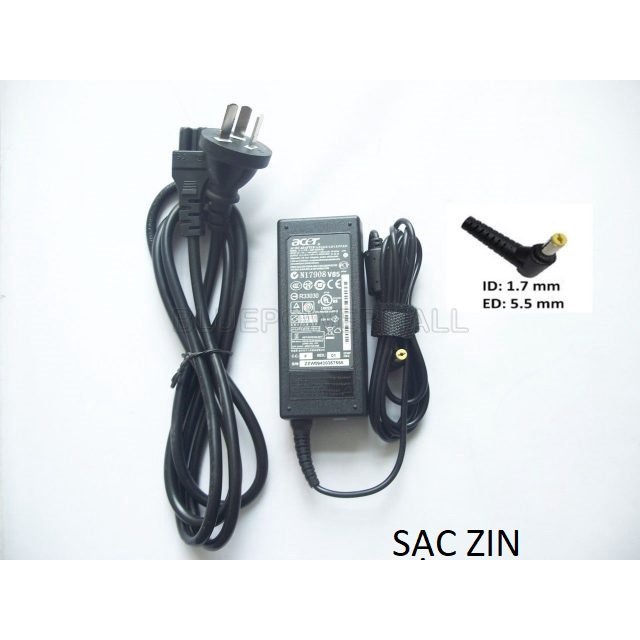 Sạc Laptop Acer 19V–3.42A – 65W  - Sạc Máy Tính Acer