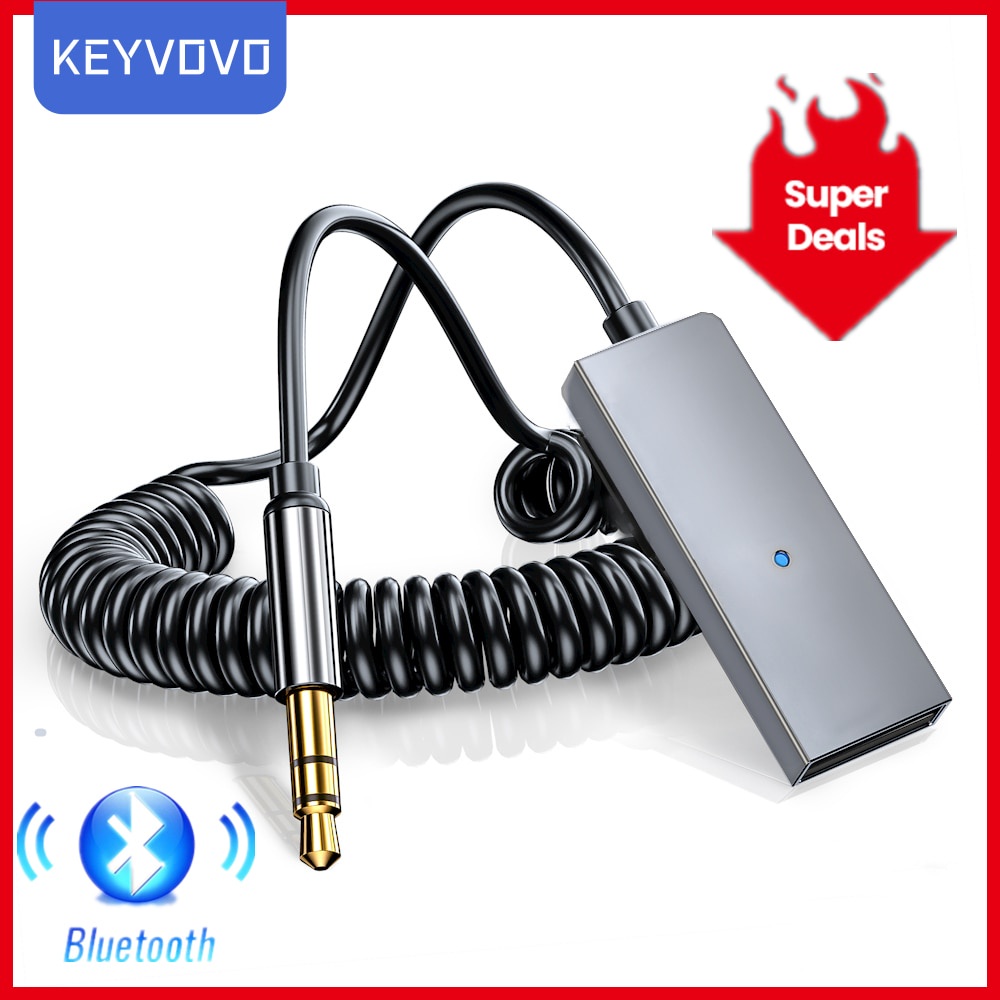 Thiết Bị Nhận Tín Hiệu Âm Thanh Bluetooth Không Dây Từ USB Sang Giắc Cắm 3.5mm Dành Cho Loa Ô Tô