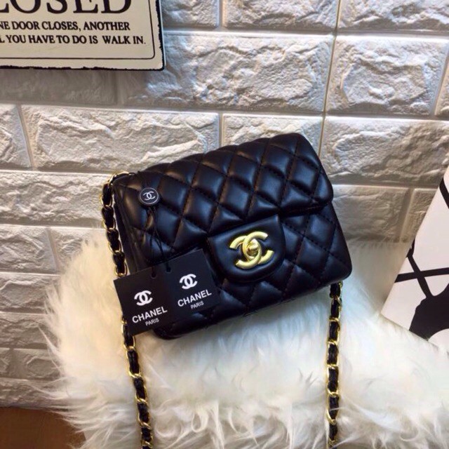 Túi Classic da mịn full tag thẻ size 18