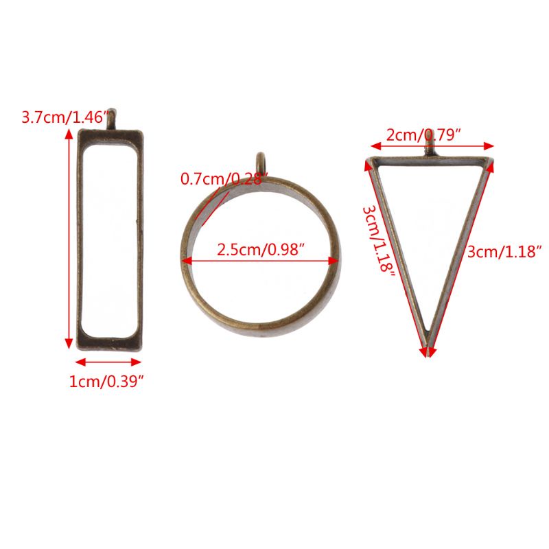 Set 5 Khay Kim Loại Làm Mặt Trang Sức DIY