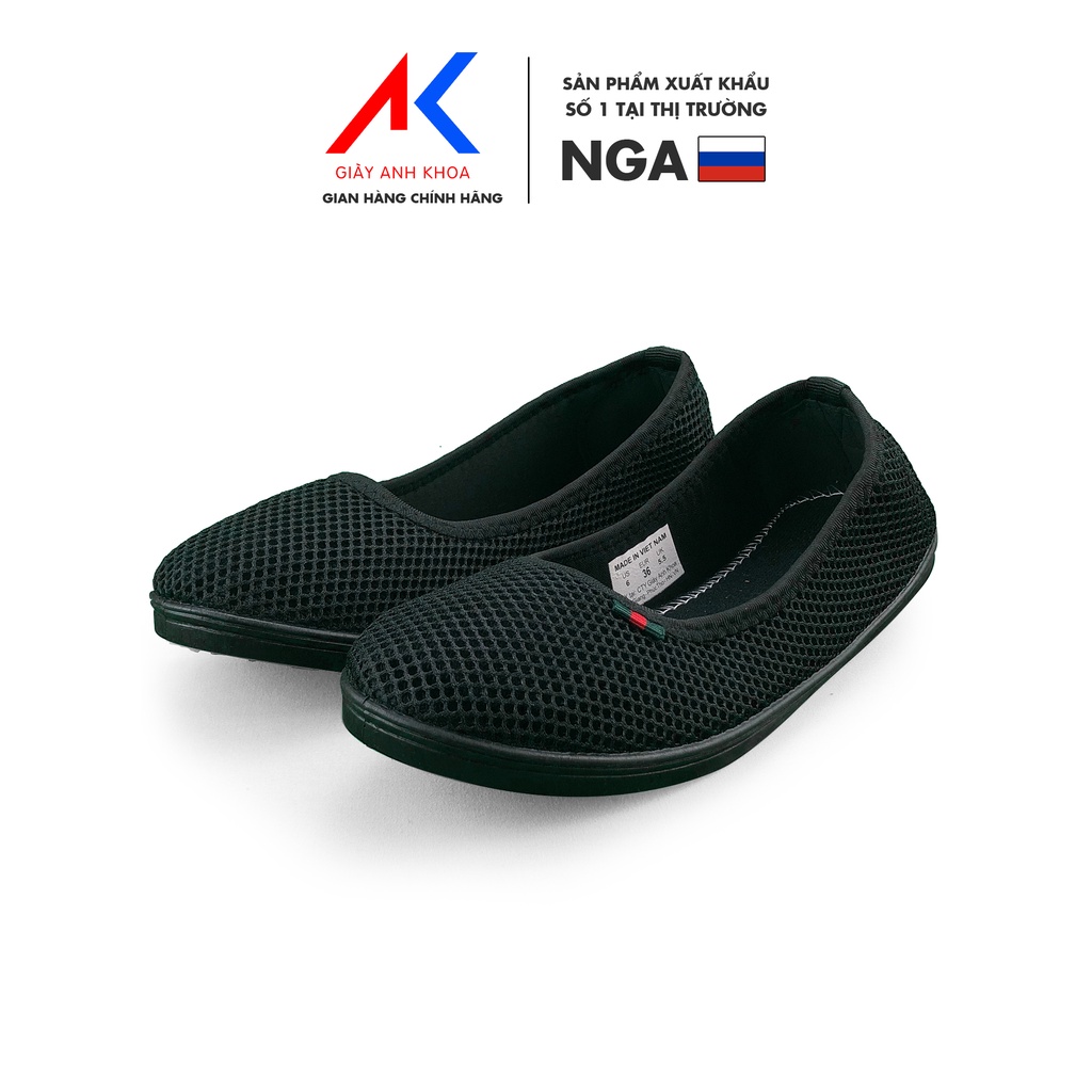 Giày slip on nữ cao cấp siêu nhẹ xinh đế bằng chống trượt cực tốt ANH KHOA SHOES 85A