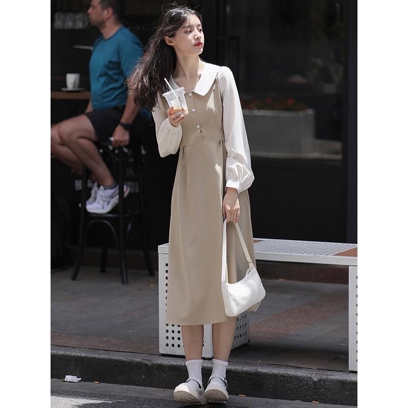 Đầm Dài Tay Váy Dài Tay Sơ Mi Thắt Eo Hàng Quảng Châu Siêu Đẹp (Ảnh Thật Ở Cuối) | BigBuy360 - bigbuy360.vn