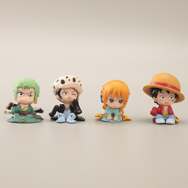 Set 4 Đồ trang trí Nhân Vật Phim Hoạt Hình One Piece