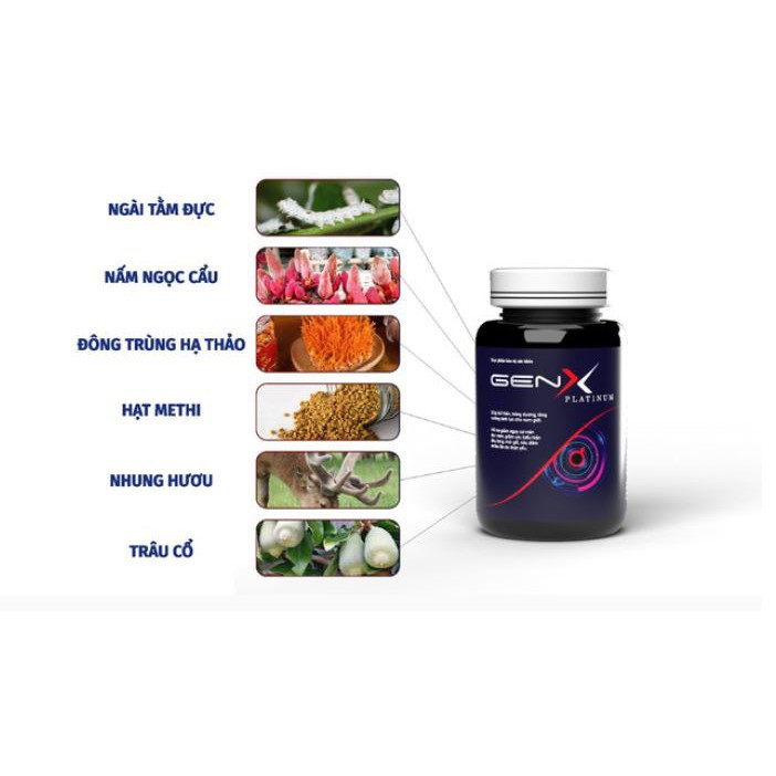 Viên uống GEN X PLATINUM  Hỗ trợ sức khoẻ sinh lý nam - hộp 24 viên