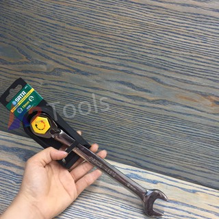 Cờ lê vòng miệng tự động đảo chiều sata 19mm 46612