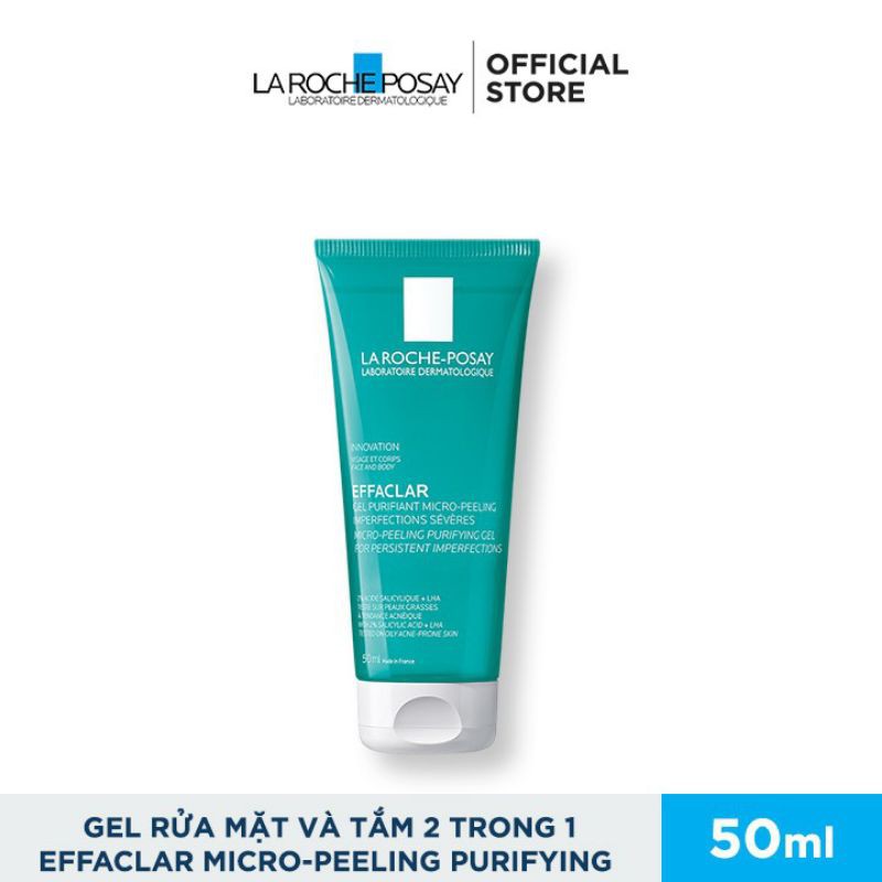 GEL RỬA MẶT LA ROCHE-POSAY 2 TRONG 1 DÀNH CHO DA MỤN