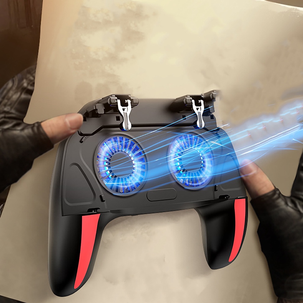 Tay Cầm Chơi Game Bắn Súng Pubg H10 có quạt tản nhiệt Tiện Dụng Cho Điện Thoại không kèm pin -dc4770