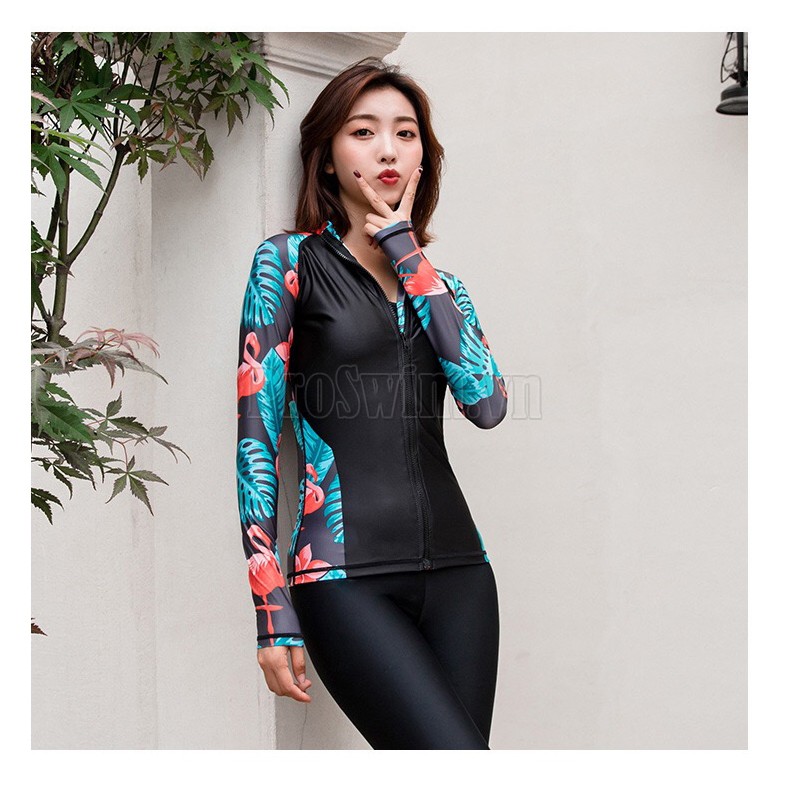 Áo Bơi Dài Tay Nữ Sbart 9049 Xanh Đen | BigBuy360 - bigbuy360.vn