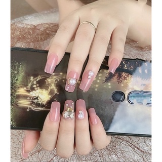 Bộ 30 móng tay giả kèm keo +dũa + giấy làm sạch móng0