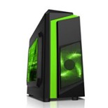 Vỏ máy tính Sama E-Sport F2 Black - Green (MicroATX, Mini-ITX)