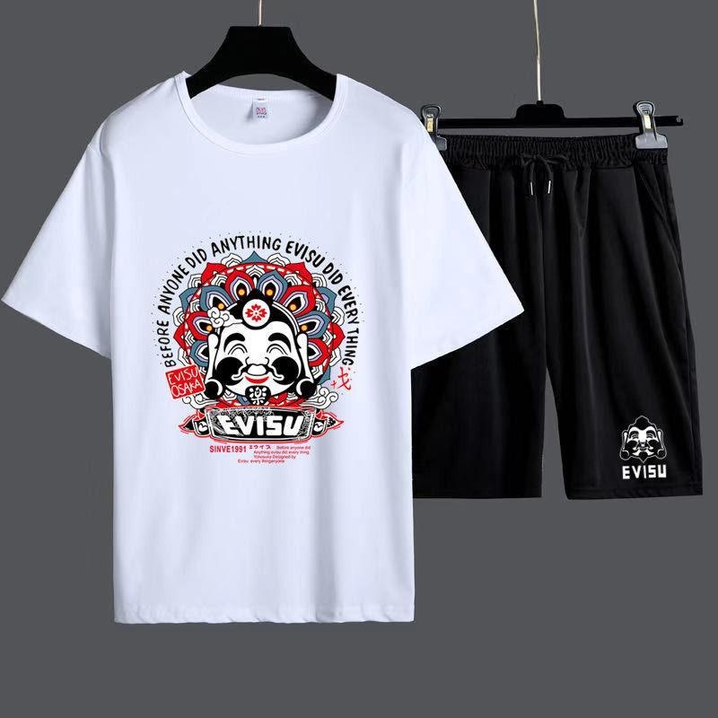 Set quần áo thể thao ngắn tay dáng rộng mới cho nam