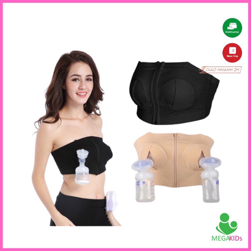 ( Kèm dây ) Áo ngực hút sữa rảnh tay hỗ trợ vắt sữa mẹ điều chỉnh dễ dàng tiện lợi A Lá Kids