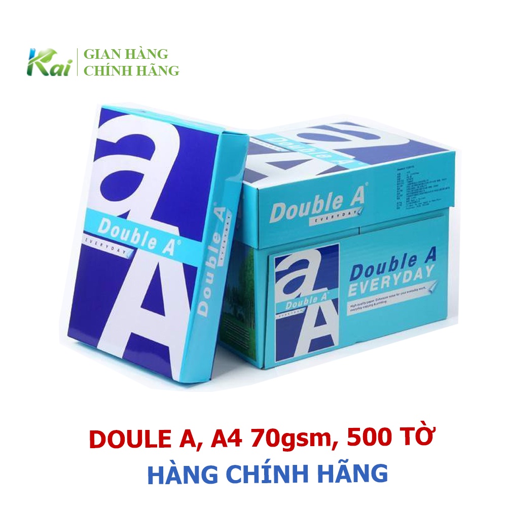 [GIAO NHANH] 1 REAM Giấy A4 DOUBLE A, 70 gsm, 500 tờ, ĐẢM BẢO HÀNG CHÍNH HÃNG - xuất xứ THÁI LAN