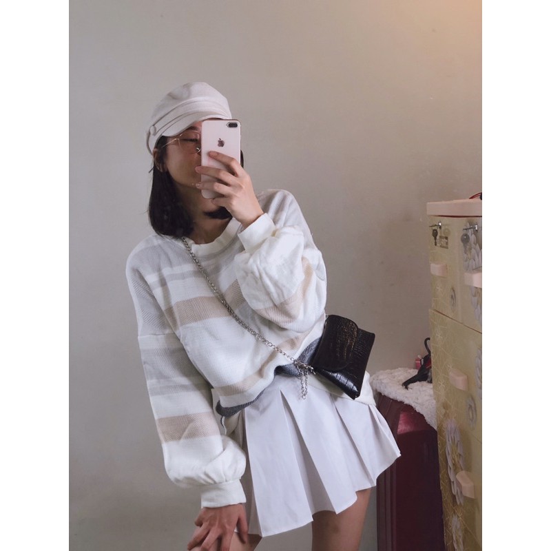 áo LEN TAY PHỒNG kèm VIDEO ẢNH THẬT SHOP CHỤP