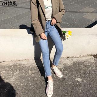 Quần jean lưng cao co giãn thời trang thu đông