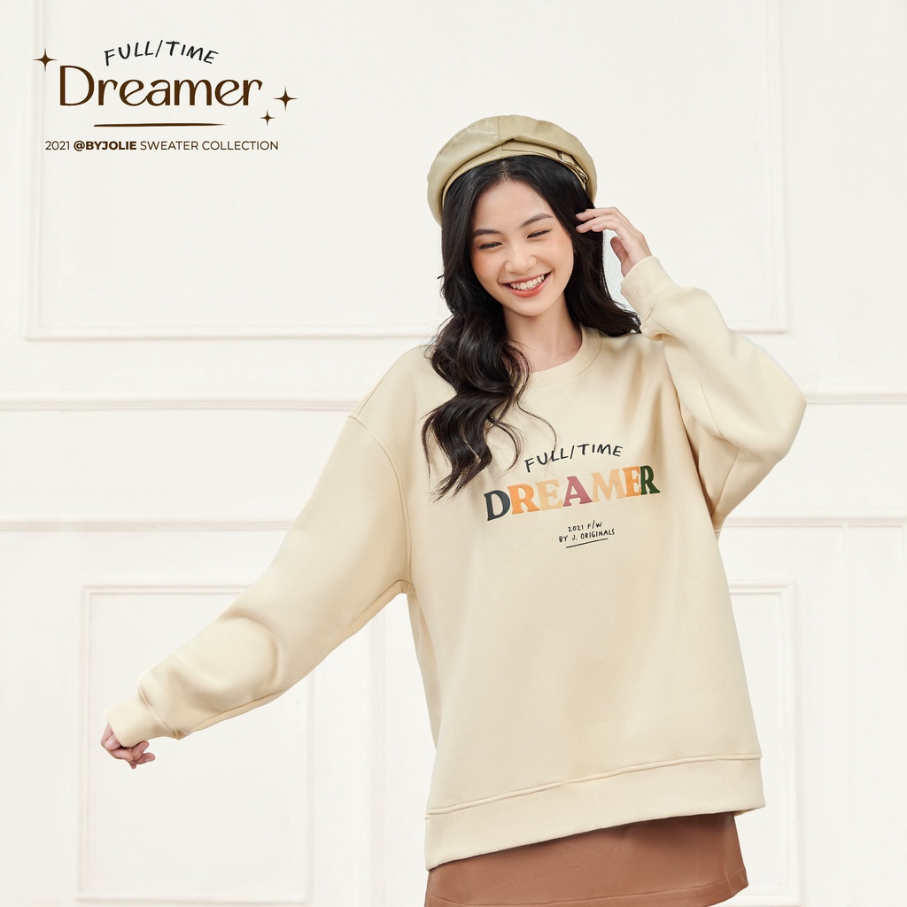 Áo sweater DREAMER Byjolie chất nỉ bông cực kì dày dặn mềm mịn không xù