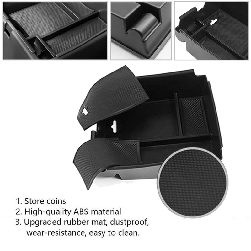 Khay Đựng Vật Dụng Màu Đen Cho Santa Fe 19-20