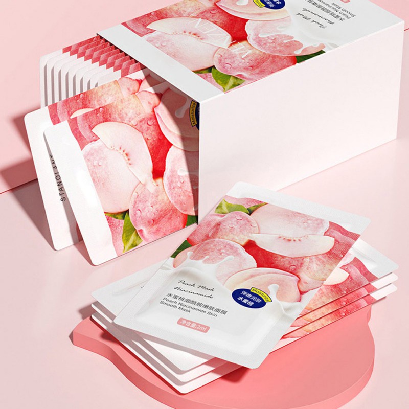 Set 30 Mặt Nạ Ngủ Chiết Xuất Đào Niacinamide Dưỡng Ẩm Thu Nhỏ Lỗ Chân Lông Làm Săn Ch