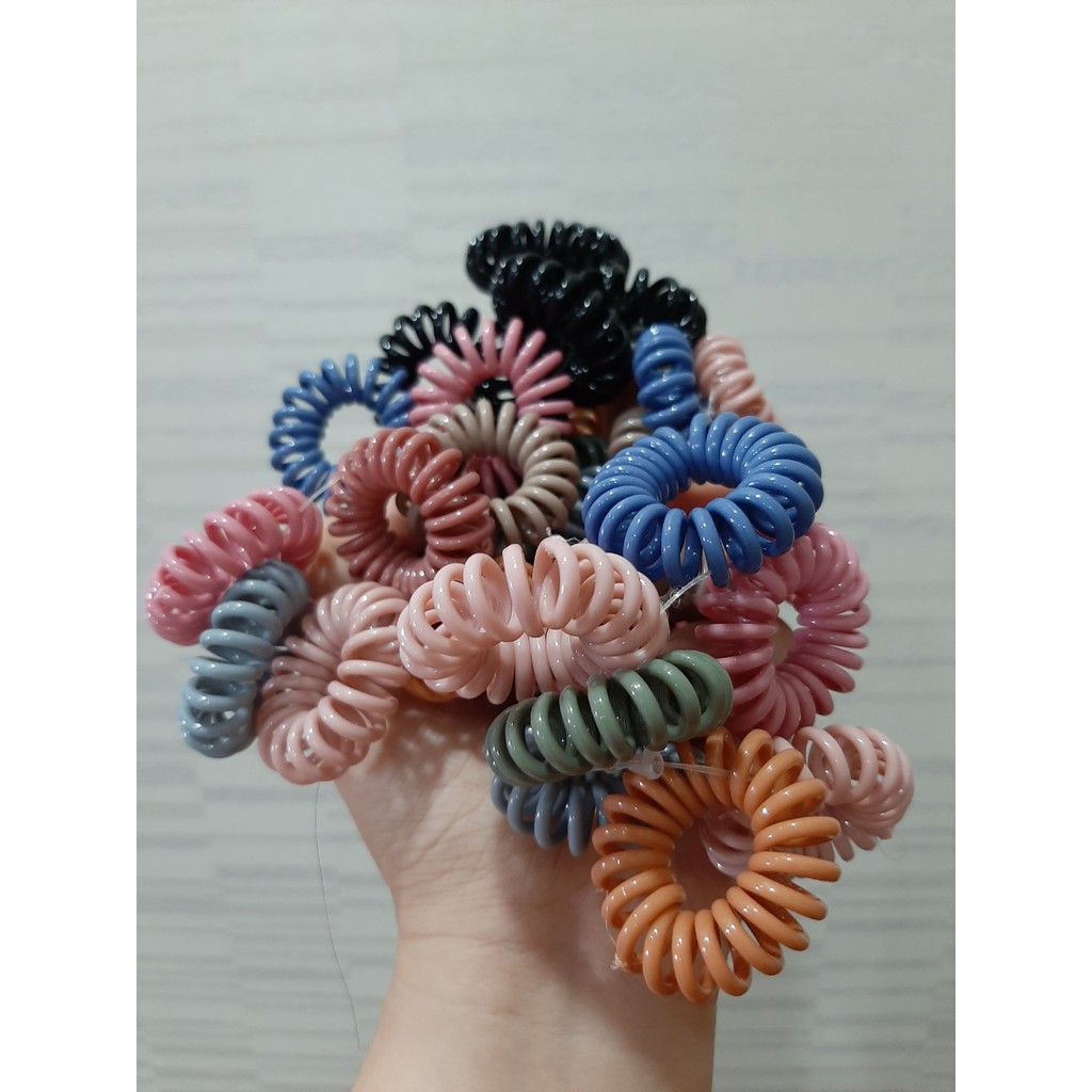Set 5 Cột Tóc Lò Xo Co Giãn Size Nhỏ 2,5cm/3cm/4cm