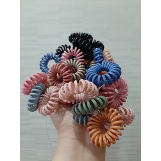 Set 5 Cột Tóc Lò Xo Co Giãn Size Nhỏ 2,5cm/3cm/4cm