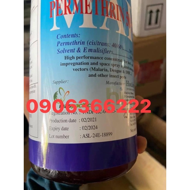 THUỐC DIỆT MUỖI  PERMETHRIN 50EC  chai nhựa
