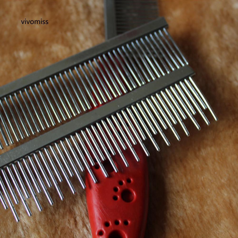 Lược Chải Lông Cho Thú Cưng Hình Bàn Chân Răng Lược Chất Liệu Thép Không Gỉ Tiện Dụng
