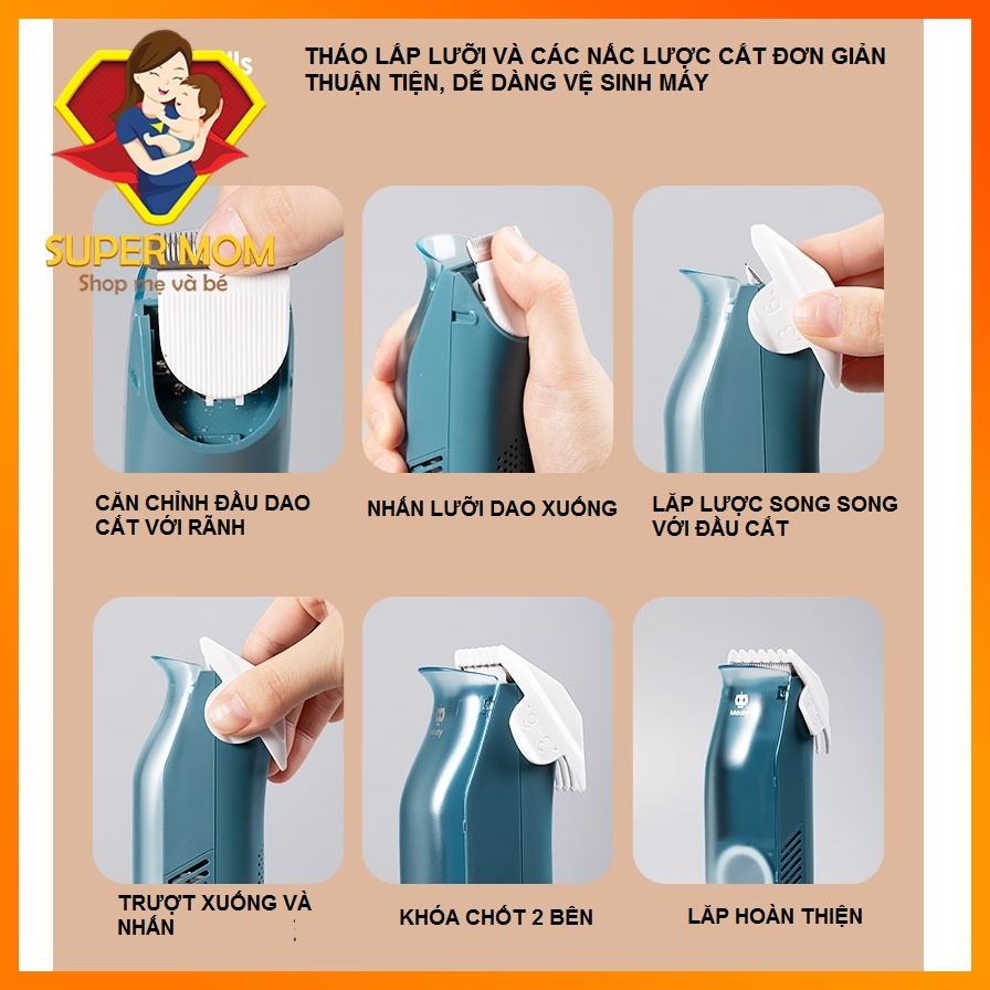 🔥 CHÍNH HÃNG🔥Tông Đơ Cắt Tóc Hút Tóc Cho Bé LUKBABY, Tông Đơ Hút Tóc Tự Động, chống nước,siêu êm