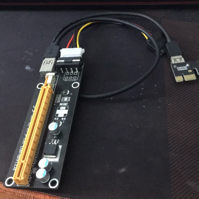 Bộ riser 1x to 16x usb 3.0 hoạt động tốt